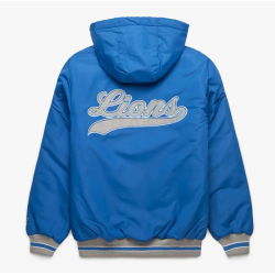 Detroit Lions Blue Hooded Jacket